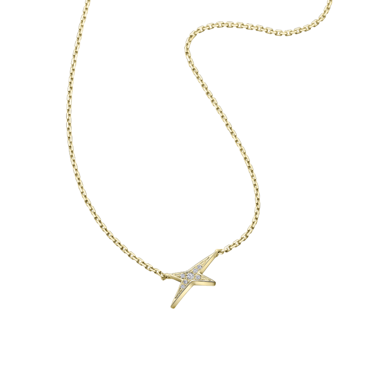 COLLIER FRENCH VALENTINE OR JAUNE DTS 0.036 CT